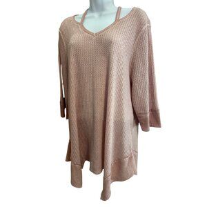 Pale Pink Umgee Tunic Size Large Oversized EUC